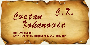 Cvetan Kokanović vizit kartica